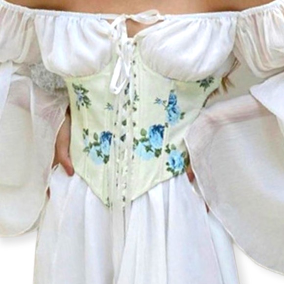 Accessories New Floral Corset Multi Lace Up Waist Enhancing Corsets